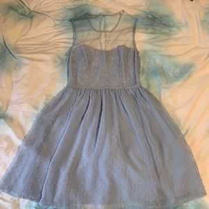 Blue ‘strapless’ dress - size 6/7